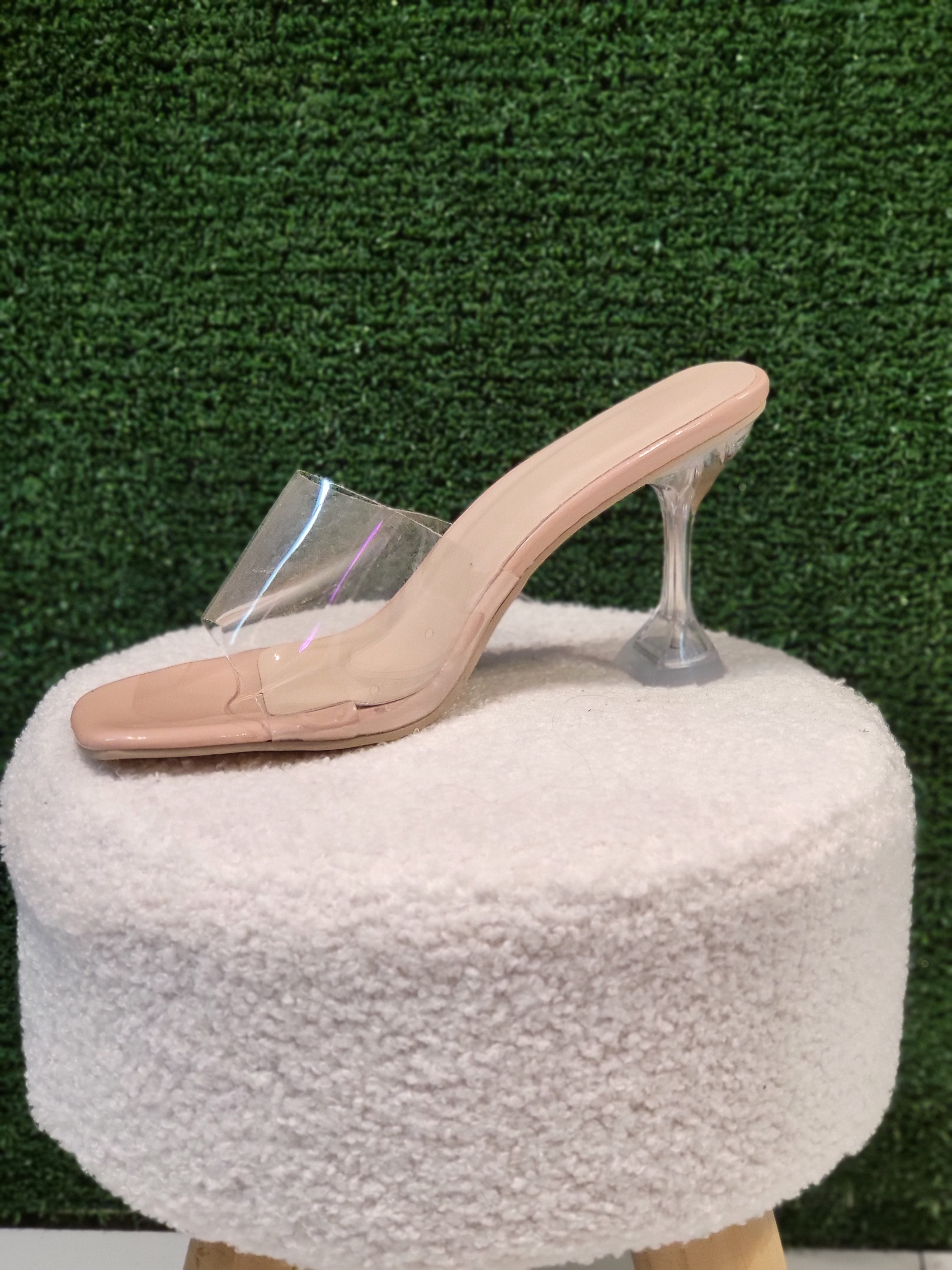 Clear And Leopard Kitten Heels