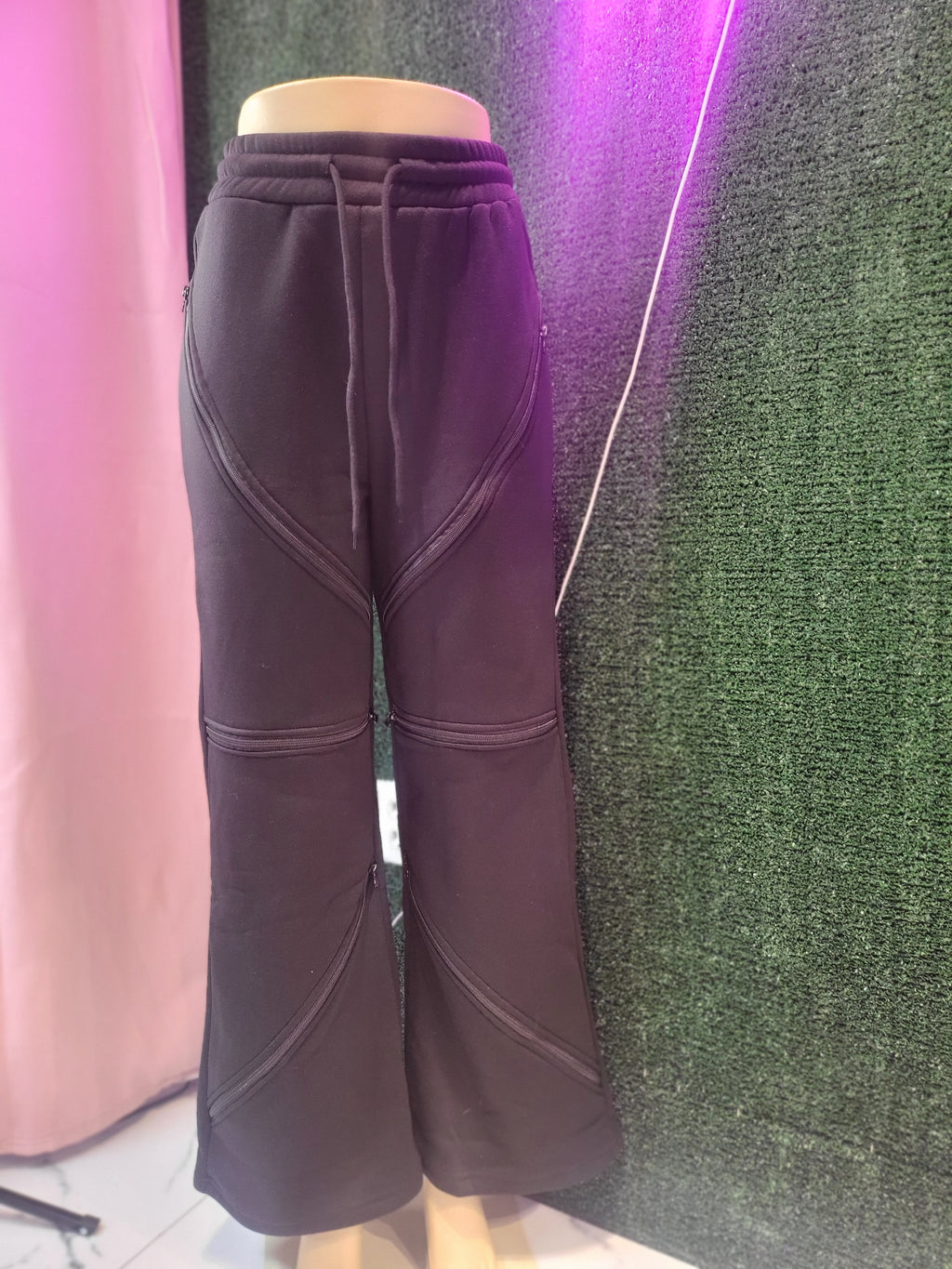 Zipper Wide leg Sweatpants