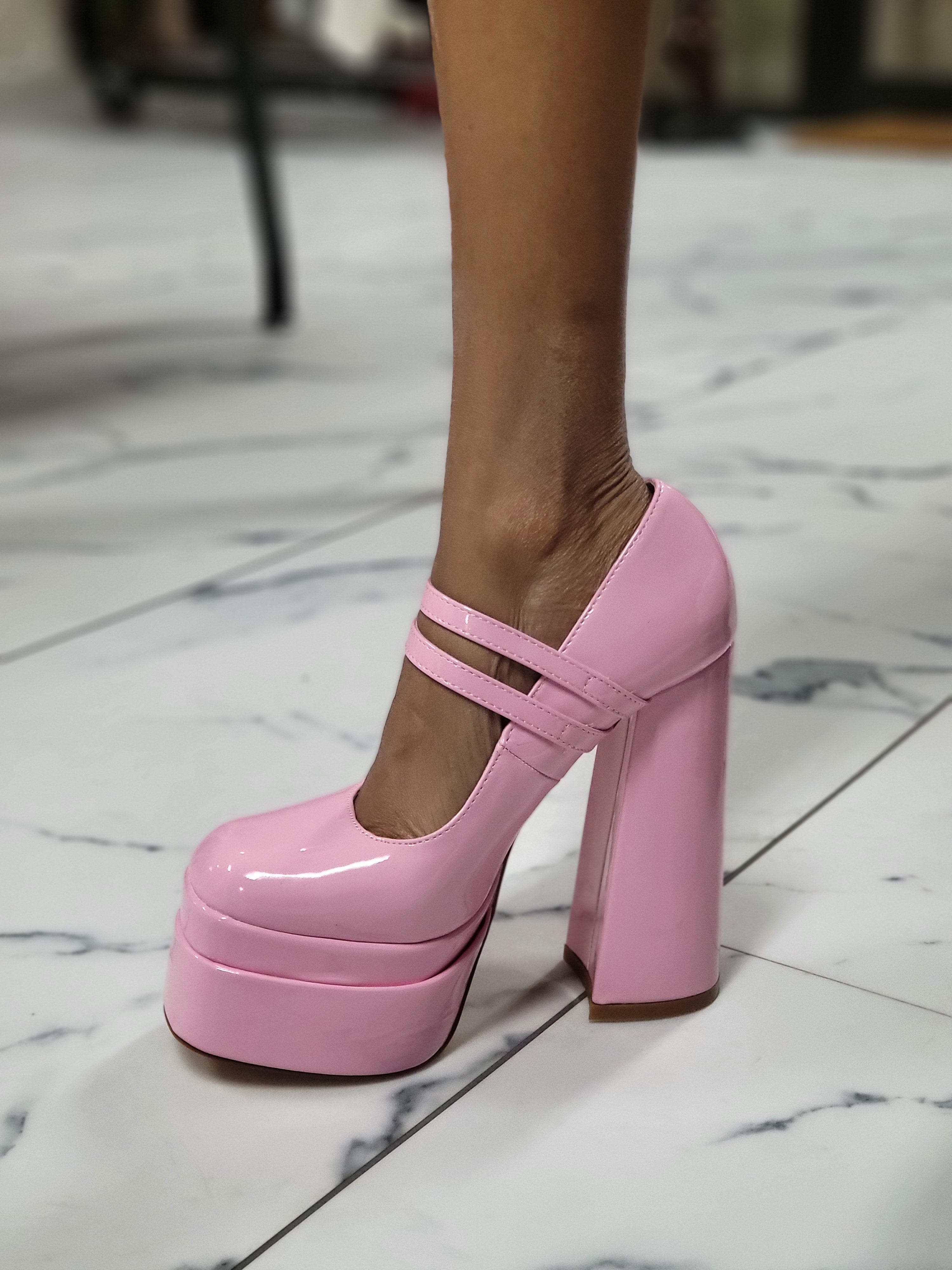 Pink Doll Baby Platform Heels
