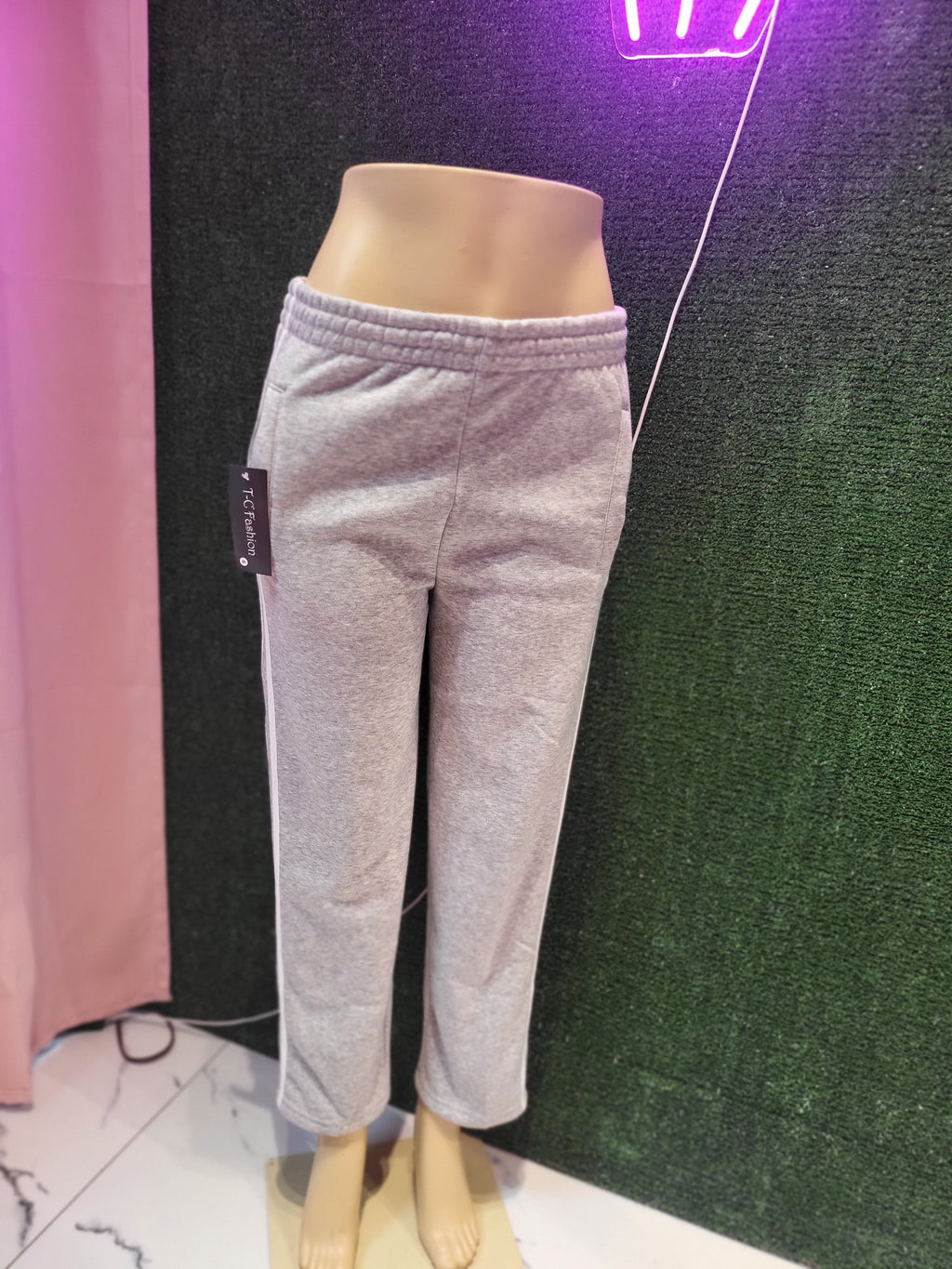 Stripe Cotton Sweat Pants