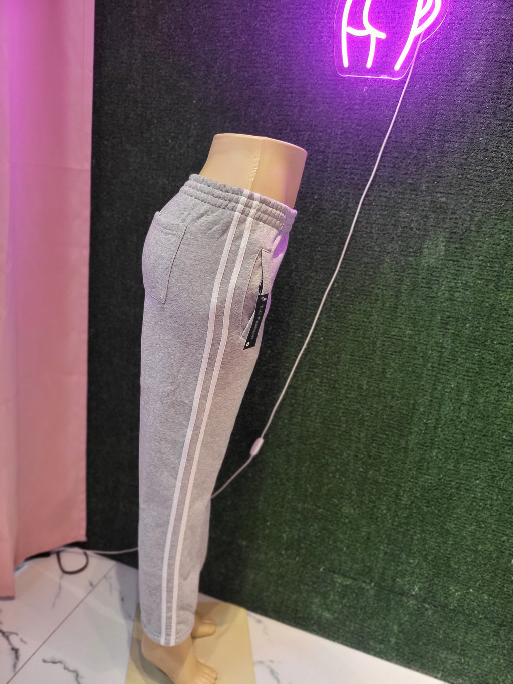 Stripe Cotton Sweat Pants