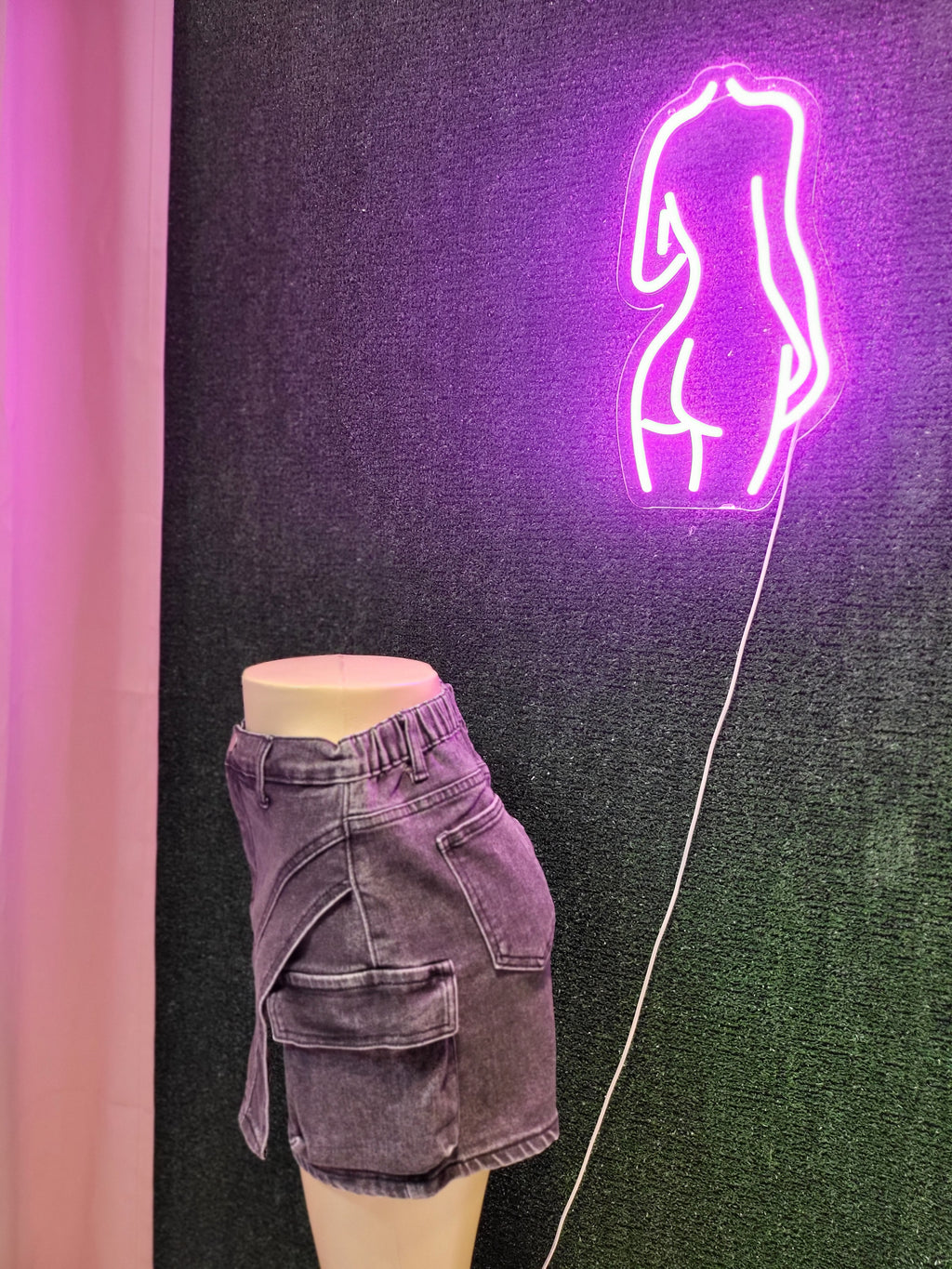 Cross me out Cargo Denim Skirt