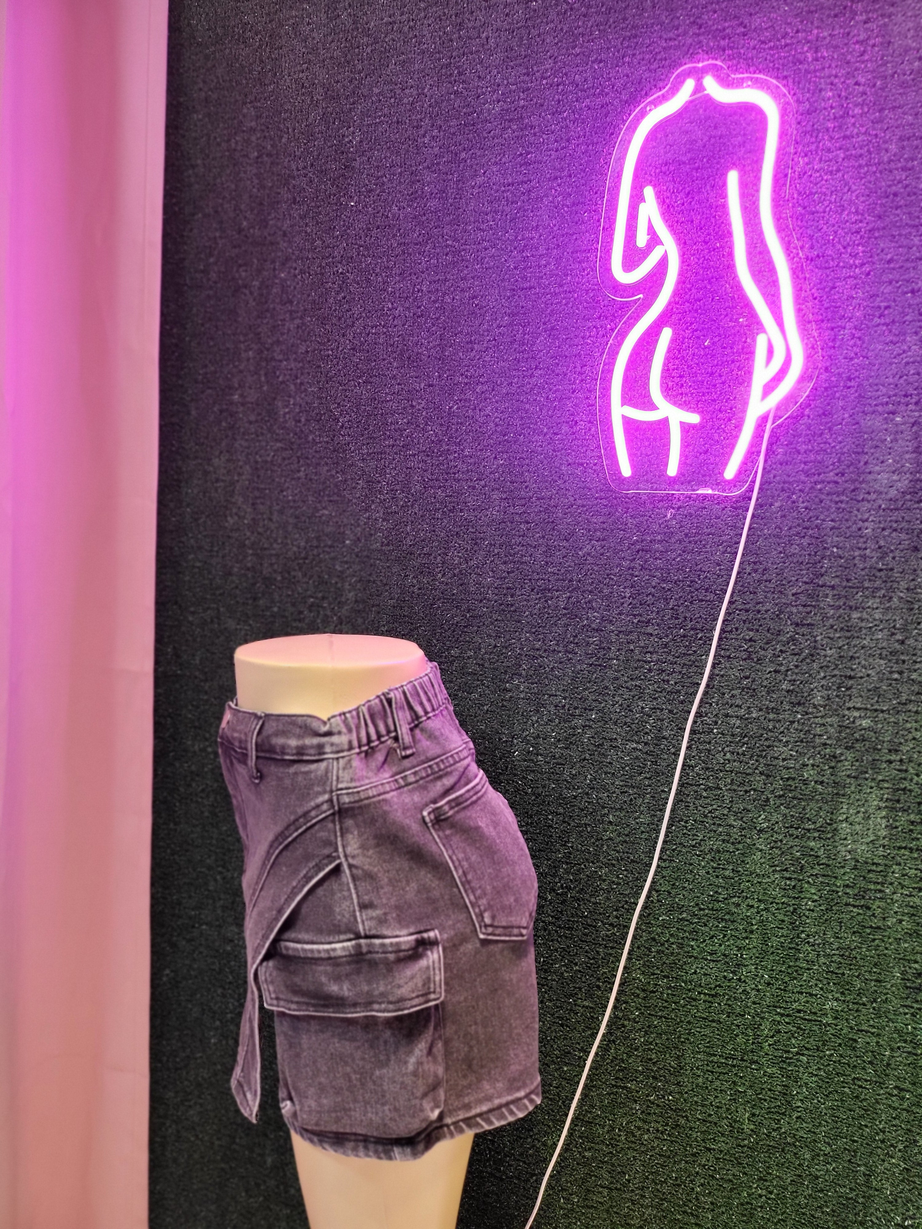 Cross me out Cargo Denim Skirt